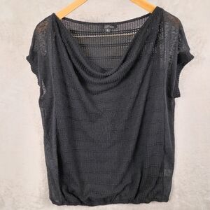 B'leev Elegant Knit Black‎ Women's Top Made In USA Size L